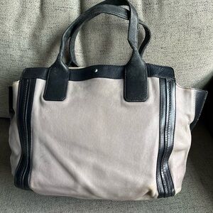 Chloe black and gray color block Allison bag